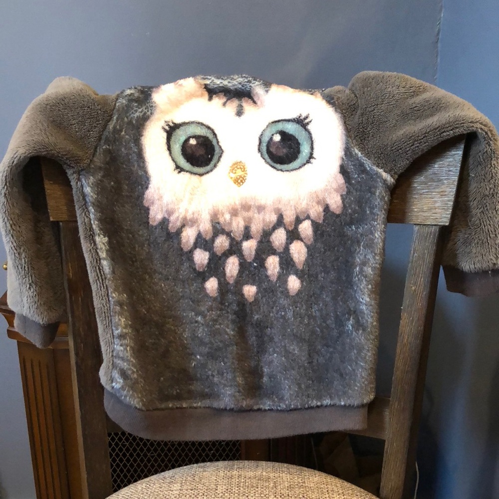 Girl’s H&M super soft and warm owl sweatshirt.